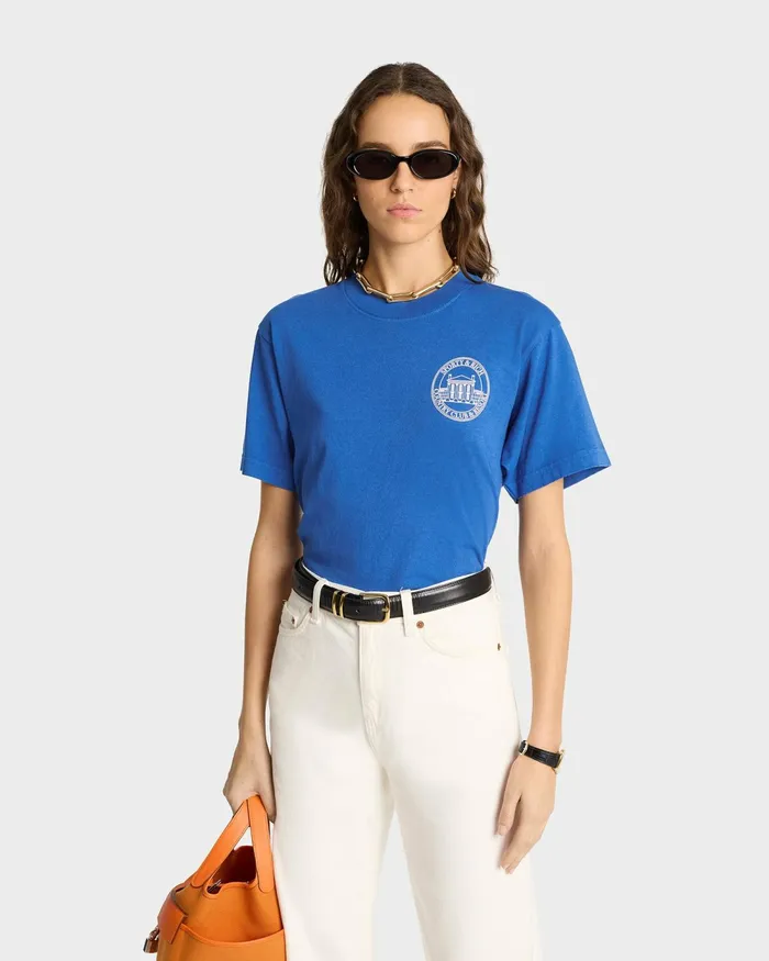 TShirts and Tops Women Sporty and Rich Vendome Resort TShirt 8211 Paris BlueWhite