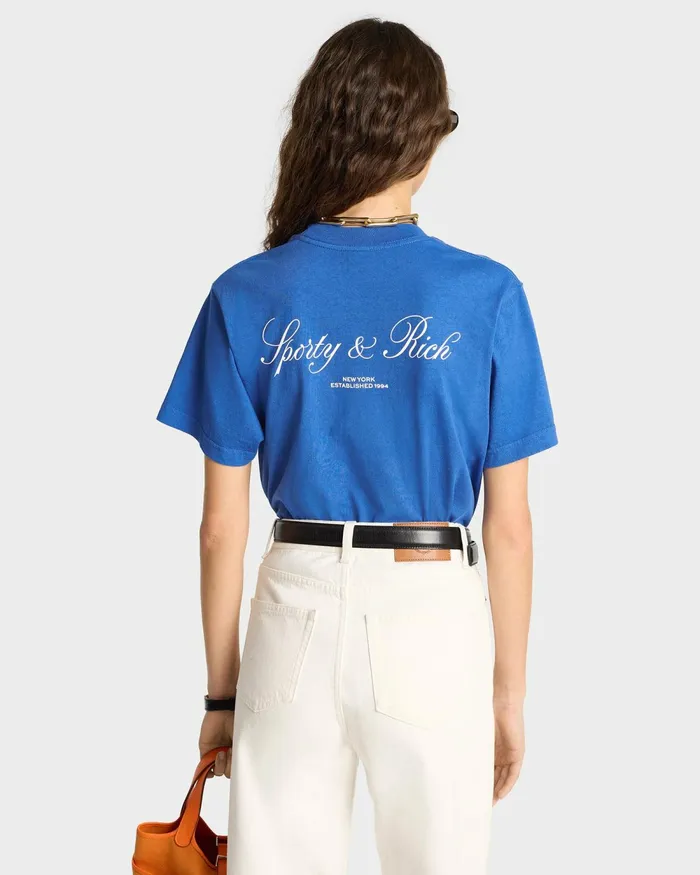 TShirts and Tops Women Sporty and Rich Vendome Resort TShirt 8211 Paris BlueWhite