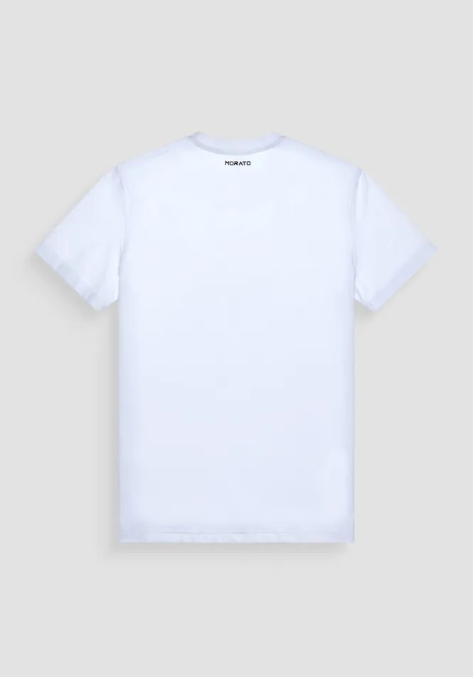 TShirts And Polo Men Antony Morato Regular Fit TShirt In White Cotton Jersey With Panther Print White