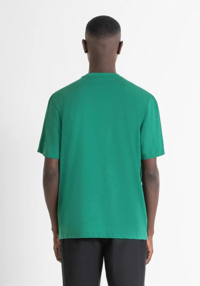 TShirts And Polo Men Antony Morato Relaxed Fit TShirt In Structured Jersey Cotton Flag Green