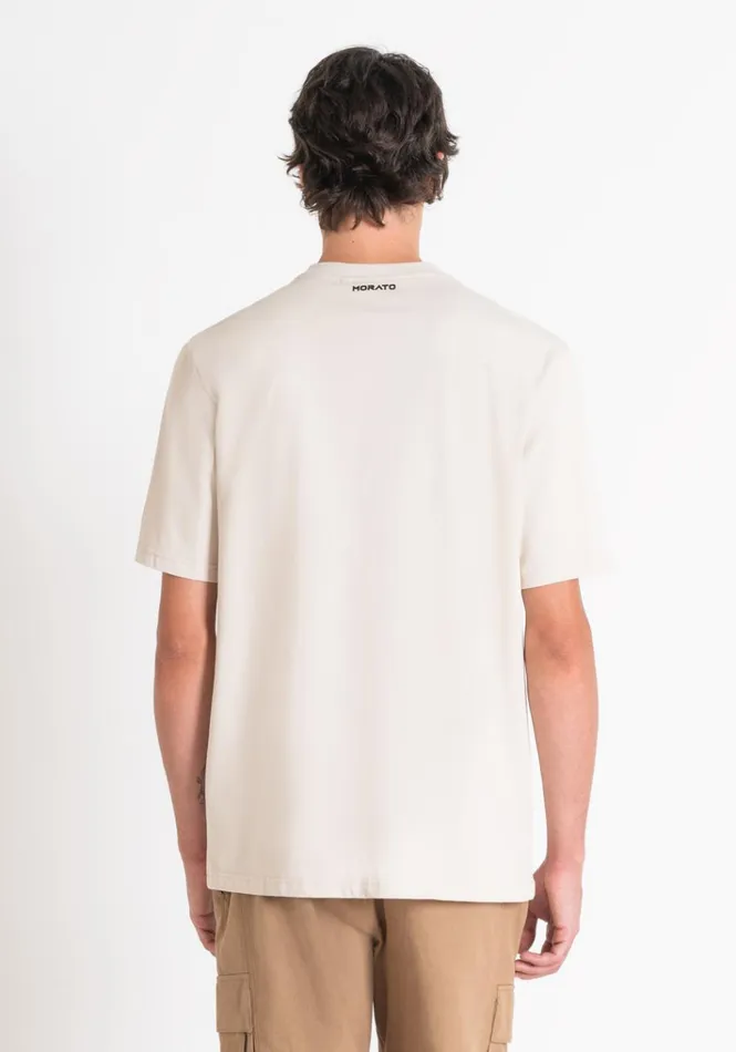TShirts And Polo Men Antony Morato Relaxed Fit TShirt In Structured Jersey Cotton Paper