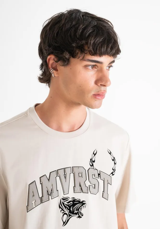 TShirts And Polo Men Antony Morato Relaxed Fit TShirt In Structured Jersey Cotton Paper