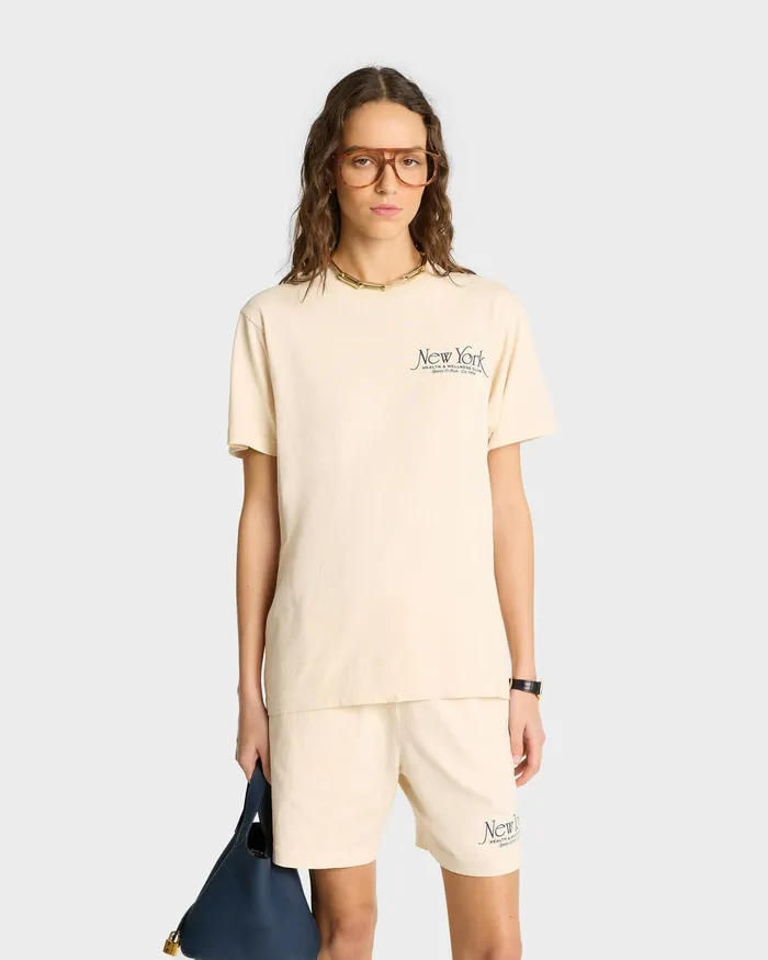TShirts Men Sporty and Rich NY 94 TShirt 8211 CreamNavy