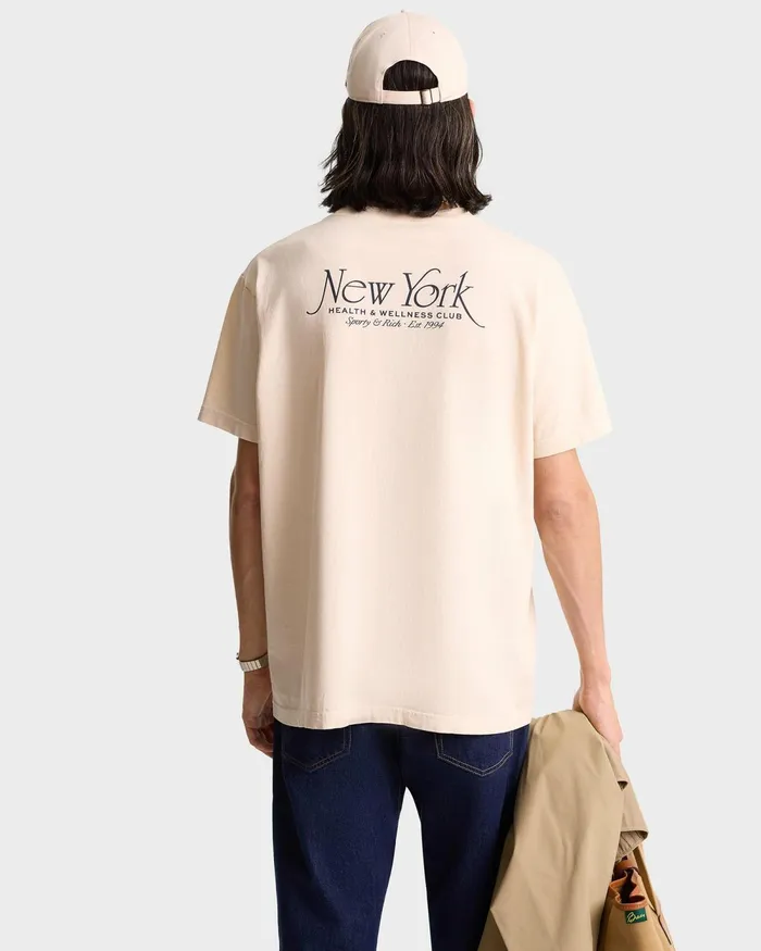 TShirts Men Sporty and Rich NY 94 TShirt 8211 CreamNavy