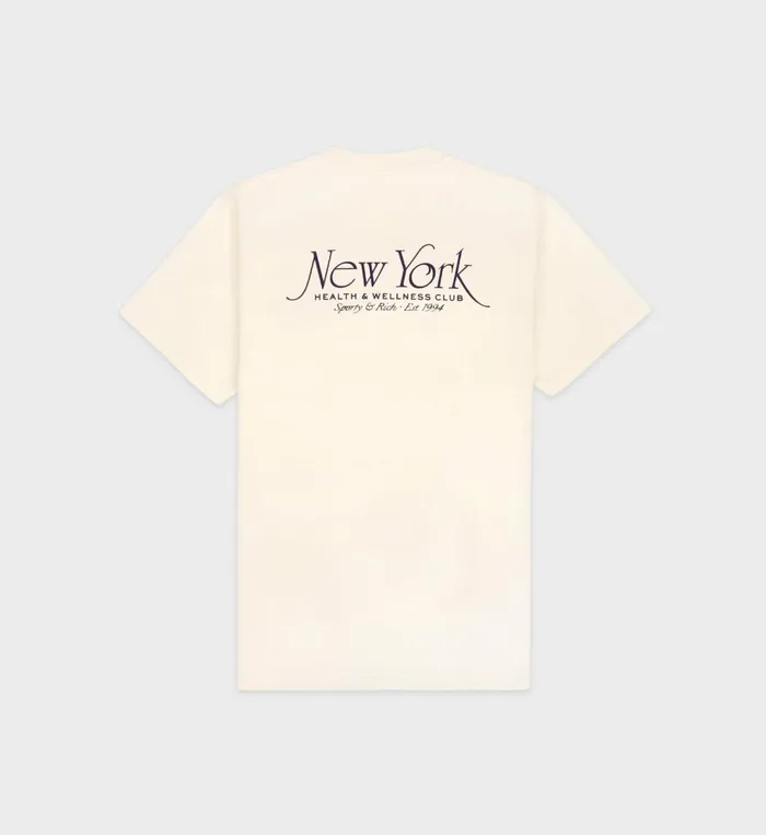 TShirts Men Sporty and Rich NY 94 TShirt 8211 CreamNavy
