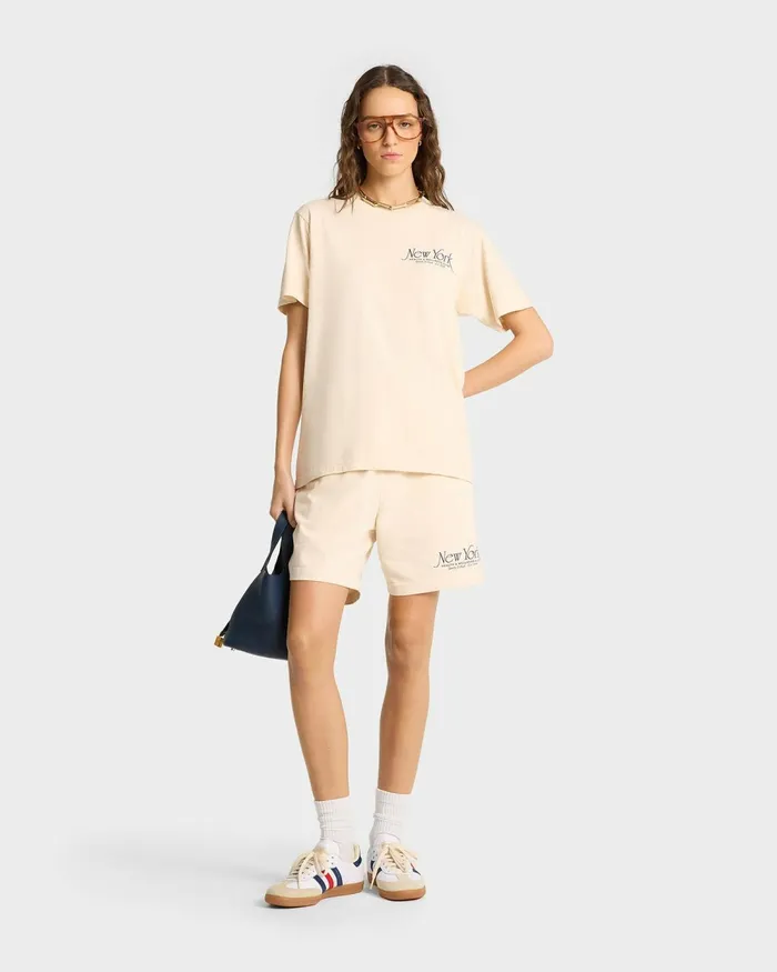 TShirts Men Sporty and Rich NY 94 TShirt 8211 CreamNavy