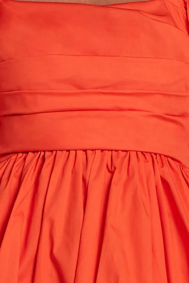 Tamara Mini Dress 8211 Short Puff Sleeve Ruched Dress In Orange Women Showpo Conscious