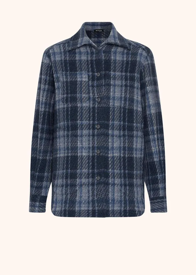 TARTAN CASHMERE OVERSHIRT Women Kiton Blouses And Shirts