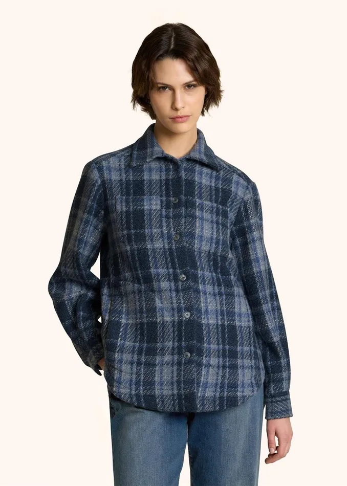 TARTAN CASHMERE OVERSHIRT Women Kiton Blouses And Shirts TARTAN CASHMERE OVERSHIRT Women Kiton Blouses And Shirts