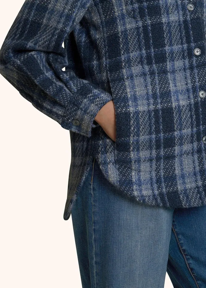 TARTAN CASHMERE OVERSHIRT Women Kiton Blouses And Shirts TARTAN CASHMERE OVERSHIRT Women Kiton Blouses And Shirts