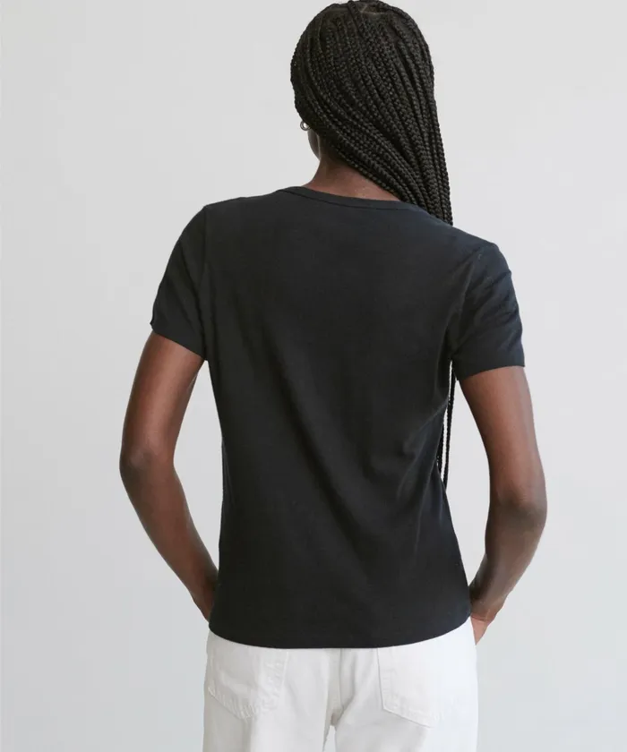 Tees and Tanks Women Jenni Kayne Cotton Slim Tee Black