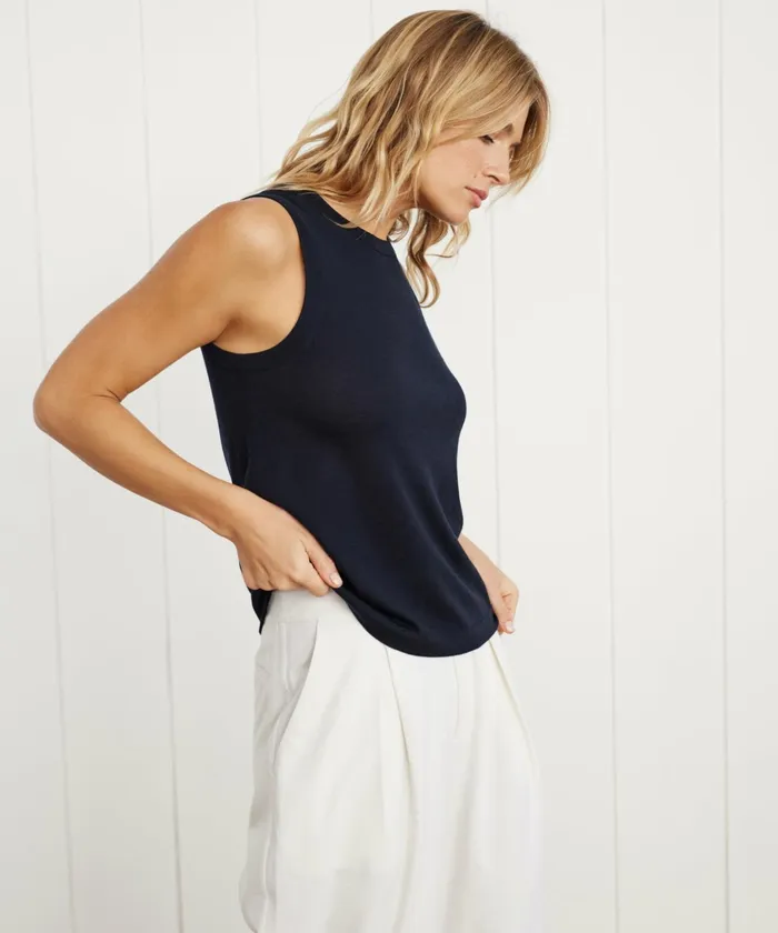 Tees and Tanks Women Jenni Kayne Merino Tank Navy