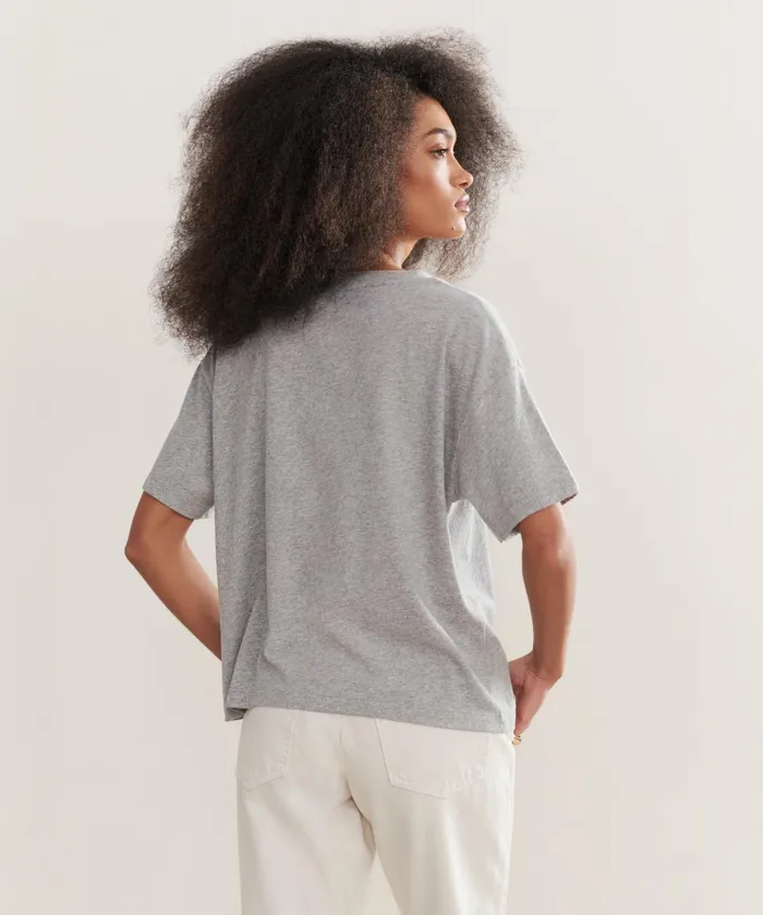 Tees and Tanks Women Jenni Kayne Vintage Pocket Tee Heather Grey
