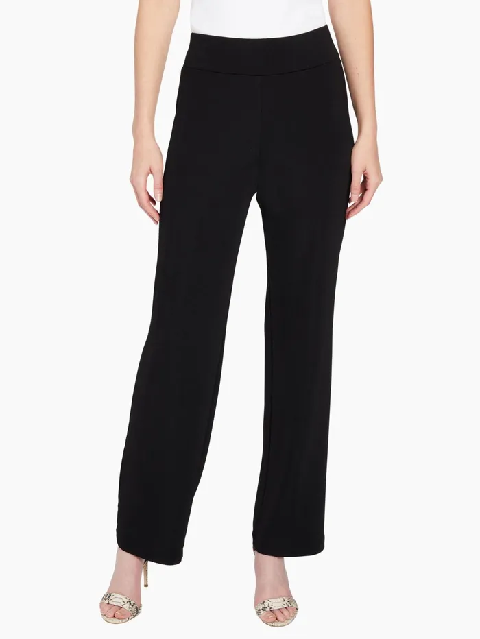 Textured Straight Leg PullOn Pants Women Jones New York Pants and Skirts