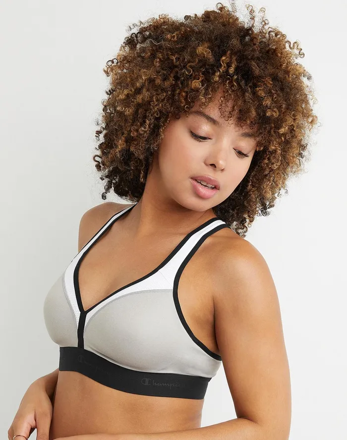 The Curvy Sports Bra C Logo Oxford Grey Heatherwhiteblack Women Champion Sports Bras and Bralettes The Curvy Sports Bra C Logo Oxford Grey Heatherwhiteblack Women Champion Sports Bras and Bralettes