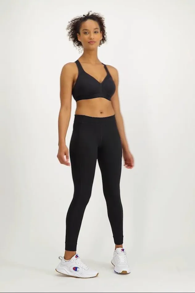 The Curvy Sports Bra C Logo Oxford Grey Heatherwhiteblack Women Champion Sports Bras and Bralettes