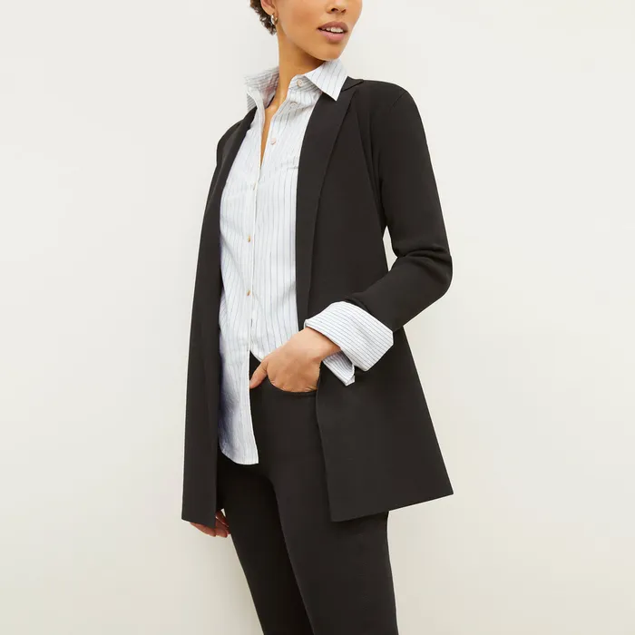 The Merritt Wrap Jardigan Black Women Sweaters M M LaFleur
