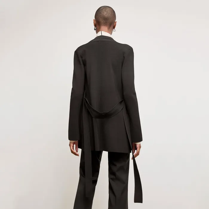 The Merritt Wrap Jardigan Black Women Sweaters M M LaFleur