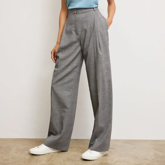 The Rina Sculptural Pant 8211 Sharkskin Mixed Check Women Pants M M LaFleur