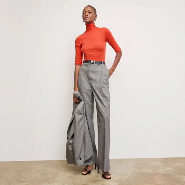 The Rina Sculptural Pant 8211 Sharkskin Mixed Check Women Pants M M LaFleur