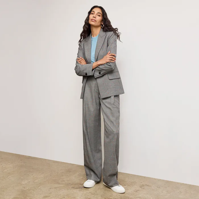 The Rina Sculptural Pant 8211 Sharkskin Mixed Check Women Pants M M LaFleur