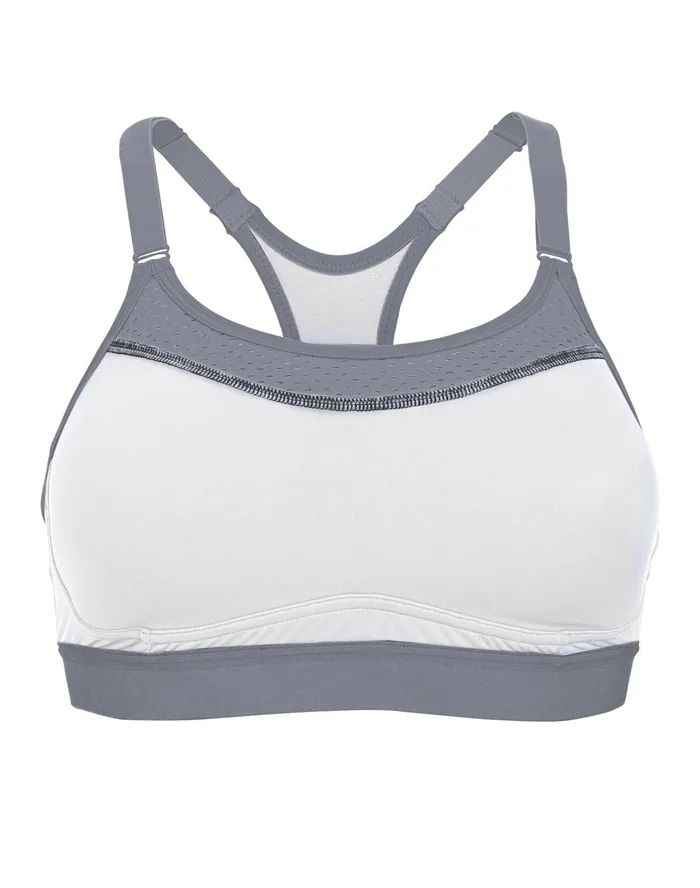 The ShowOff Bra C Logo Whitemedium Grey Women Champion Sports Bras and Bralettes