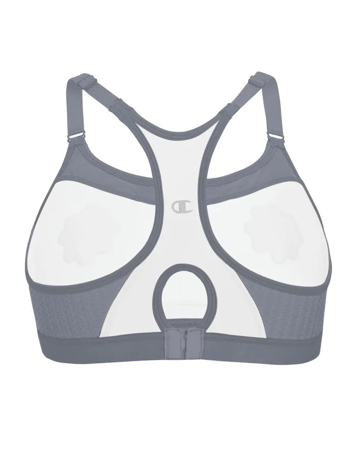 The ShowOff Bra C Logo Whitemedium Grey Women Champion Sports Bras and Bralettes