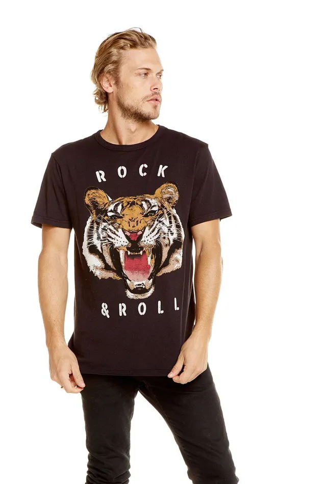 TIGER ROCK and ROLL Mens Tops Chaser Brand
