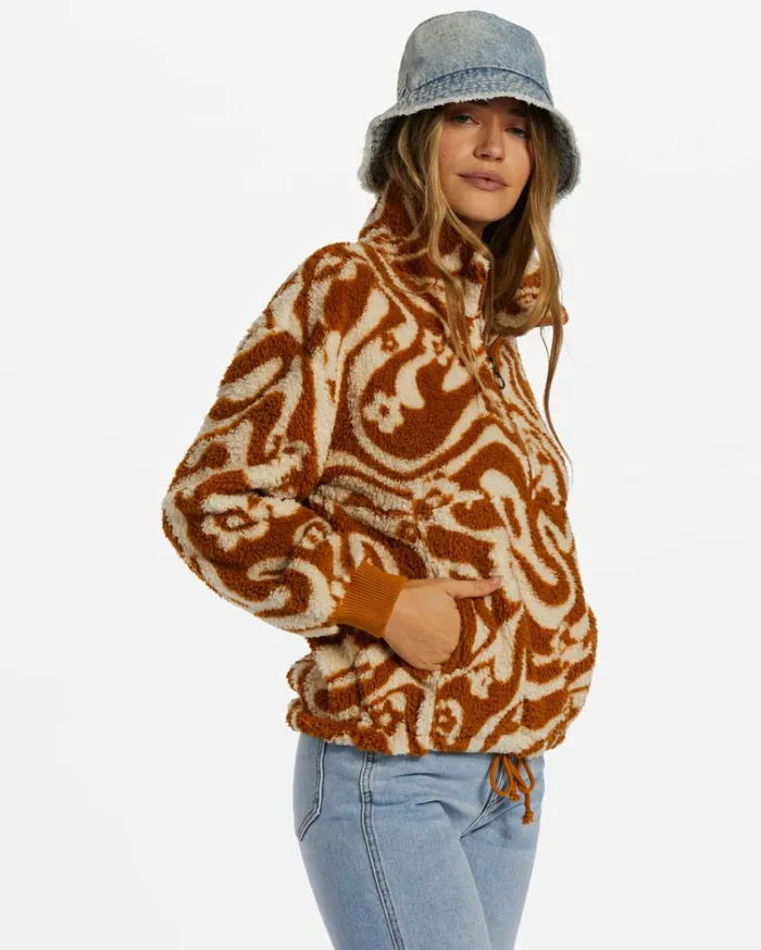 Time Off HalfZip Fleece Pullover Cider Women Billabong Sweatshirts and Fleece