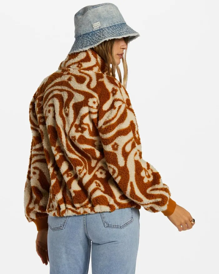 Time Off HalfZip Fleece Pullover Cider Women Billabong Sweatshirts and Fleece