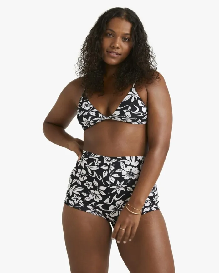 Toko Charlie Trilette Bikini Top Black Women Billabong Bikinis