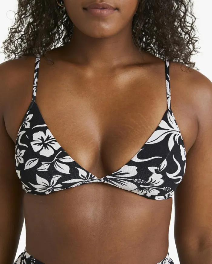 Toko Charlie Trilette Bikini Top Black Women Billabong Bikinis