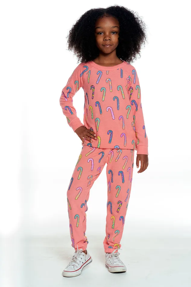 Tops Chaser Brand Girls Neon Candy Canes Tops Chaser Brand Girls Neon Candy Canes