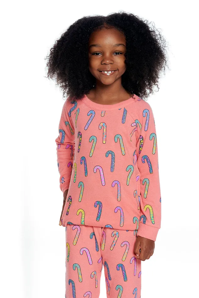 Tops Chaser Brand Girls Neon Candy Canes Tops Chaser Brand Girls Neon Candy Canes