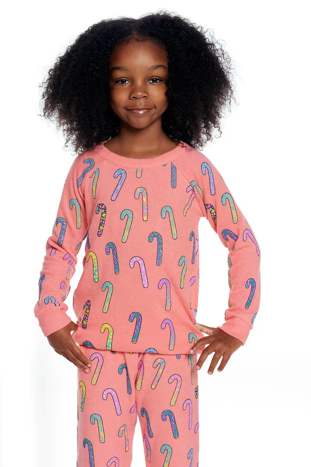 Tops Chaser Brand Girls Neon Candy Canes Tops Chaser Brand Girls Neon Candy Canes