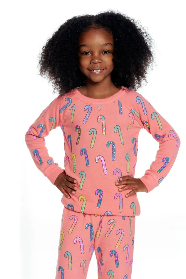 Tops Chaser Brand Girls Neon Candy Canes Tops Chaser Brand Girls Neon Candy Canes