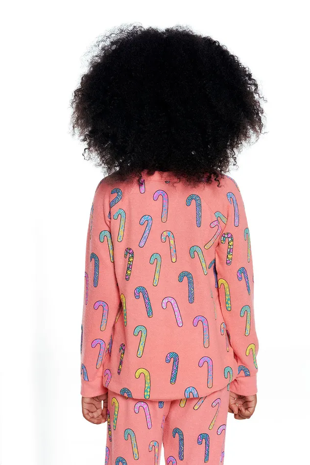 Tops Chaser Brand Girls Neon Candy Canes Tops Chaser Brand Girls Neon Candy Canes