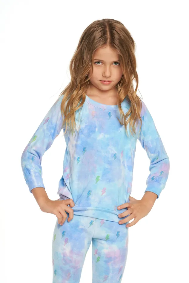 Tops Chaser Brand Girls Tie Dye Bolts