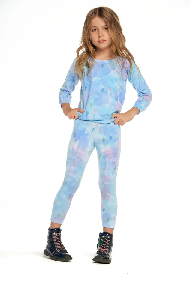 Tops Chaser Brand Girls Tie Dye Bolts