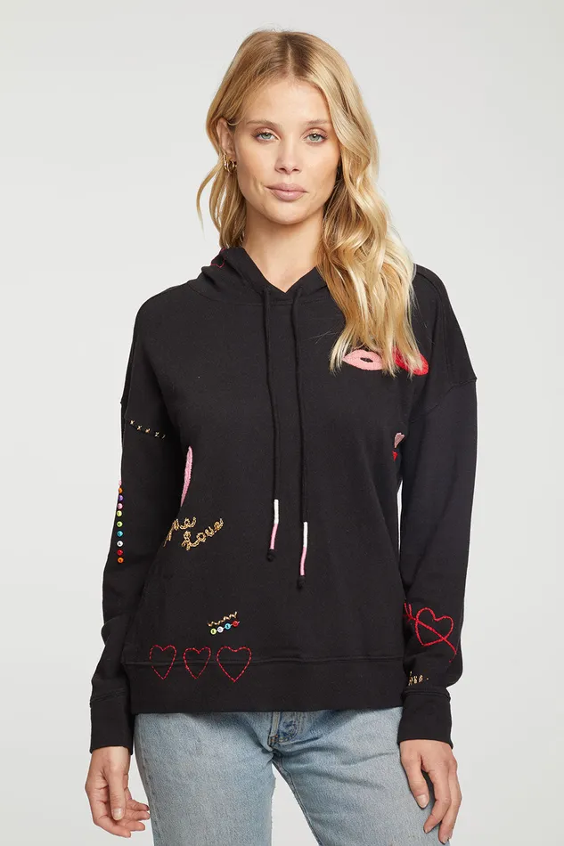 Tops Chaser Brand Womens Love Hoodie