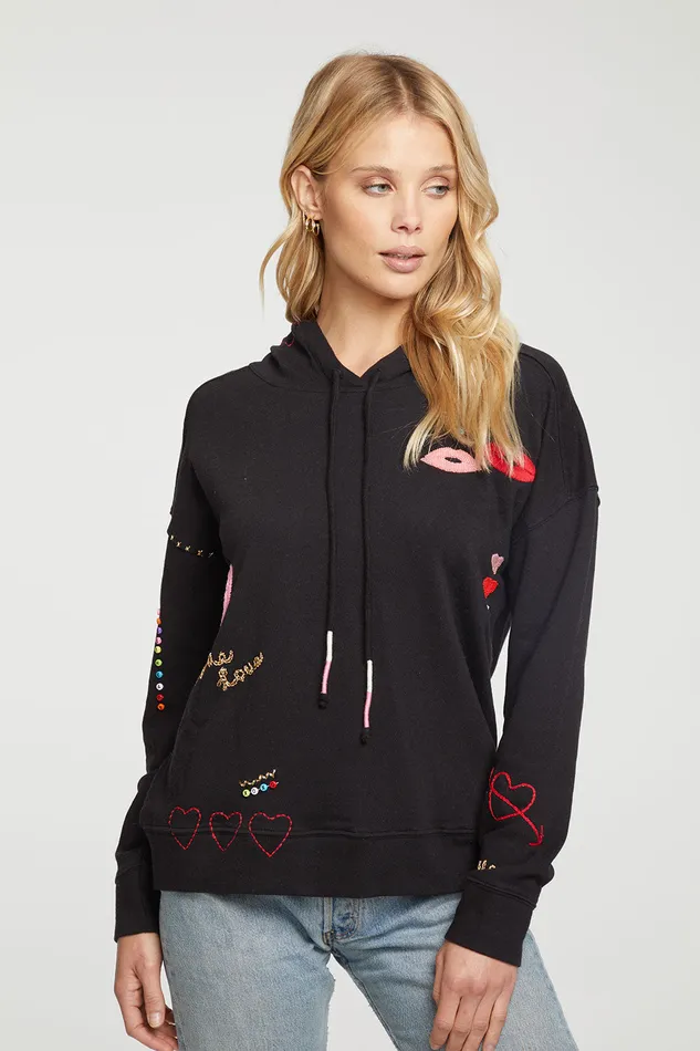 Tops Chaser Brand Womens Love Hoodie