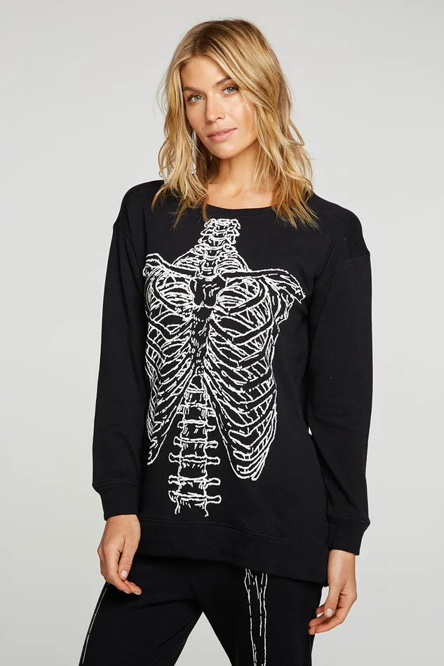 Tops Chaser Brand Womens Skeleton Pullover