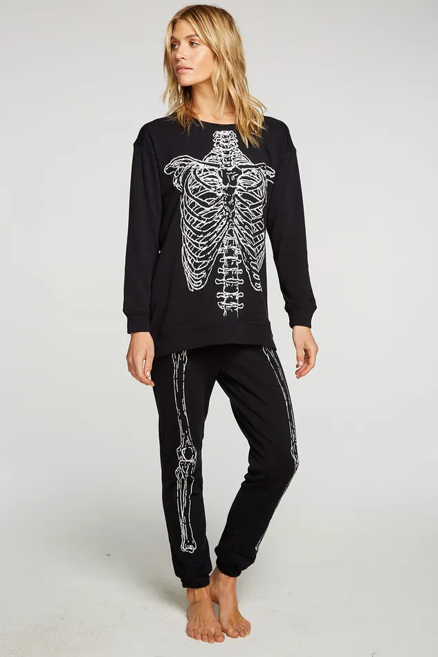 Tops Chaser Brand Womens Skeleton Pullover