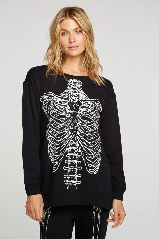 Tops Chaser Brand Womens Skeleton Pullover