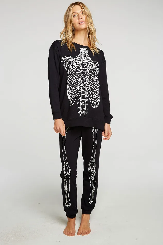 Tops Chaser Brand Womens Skeleton Pullover