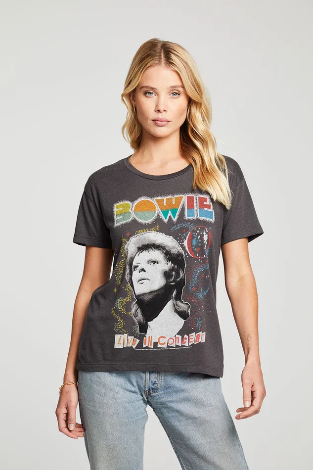 Tops David Bowie Live In Concert Chaser Brand Womens