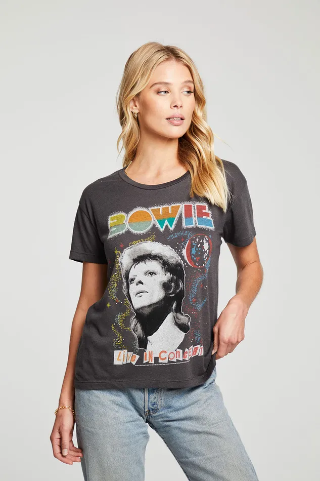 Tops David Bowie Live In Concert Chaser Brand Womens