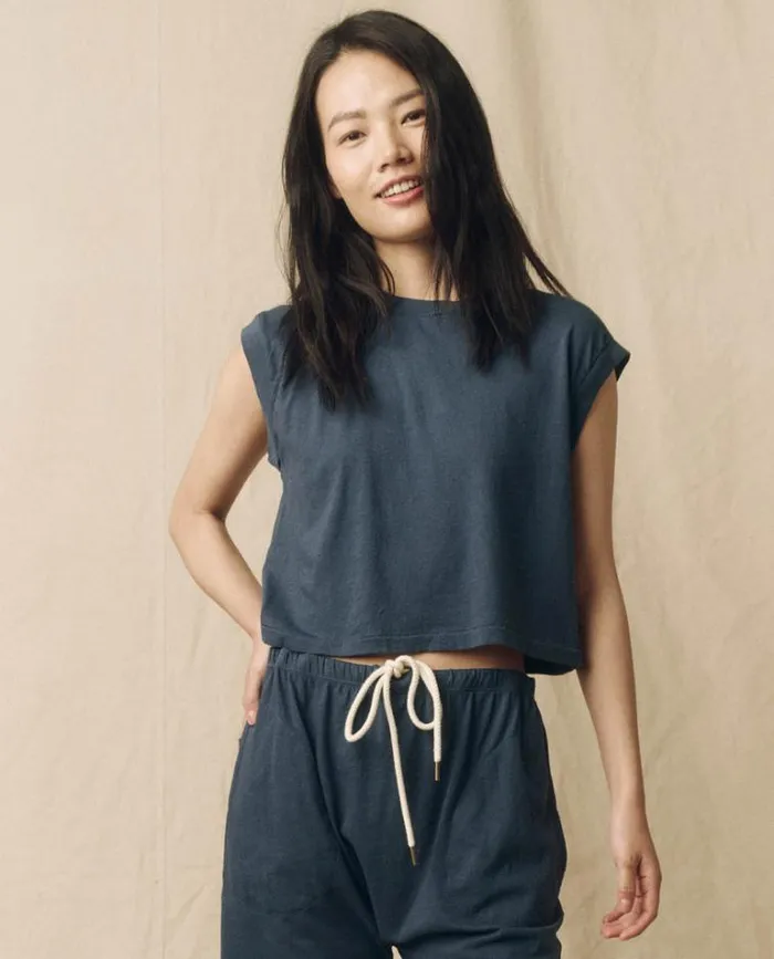 Tops Women039s The Great The Square Tee Nautical Navy