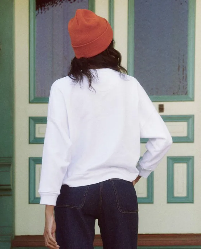 Tops Women039s The Great The Teammate Sweatshirt True White With The Great Lake Beautiful Graphic