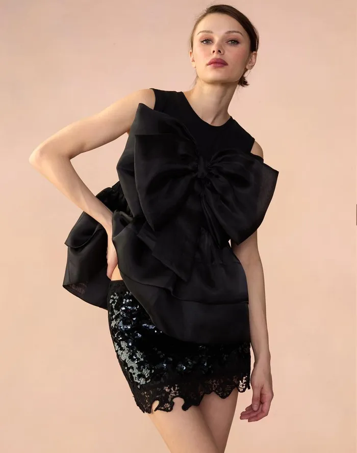 Tops Women Cynthia Rowley Blair Bow Top